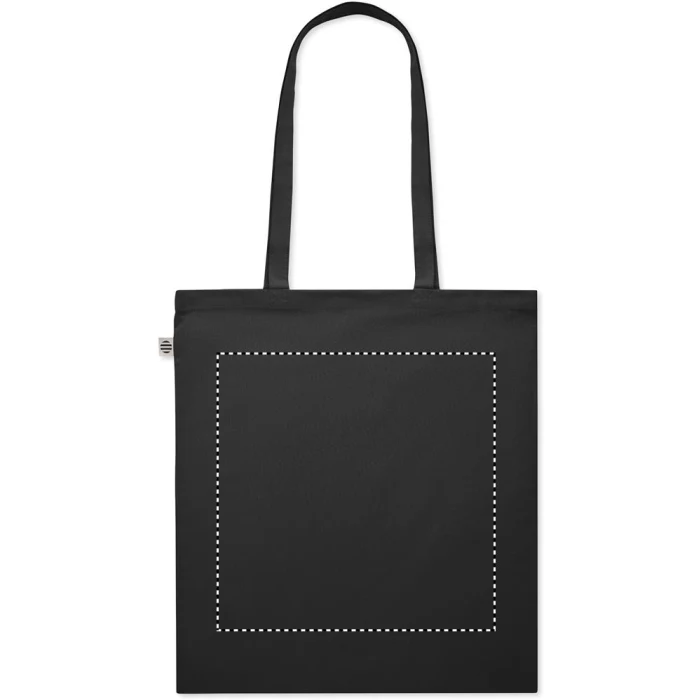 Schemat znakowania dla Termotransfer odblaskowy - TR na gadżecie: Torba z bawełny organicznej Onel, czarna