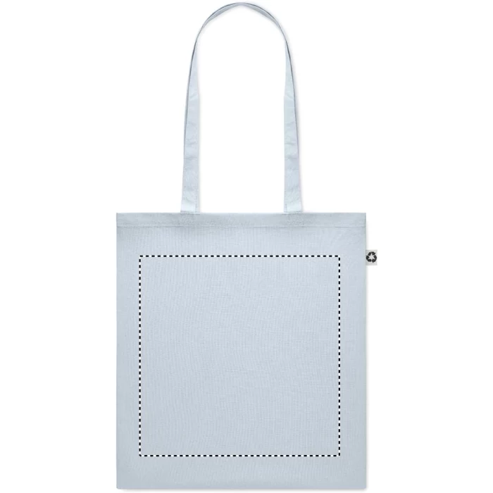 Schemat znakowania dla Transfer sitodruk - T1 na gadżecie: Torba z bawełny z recyklingu, błękitna 