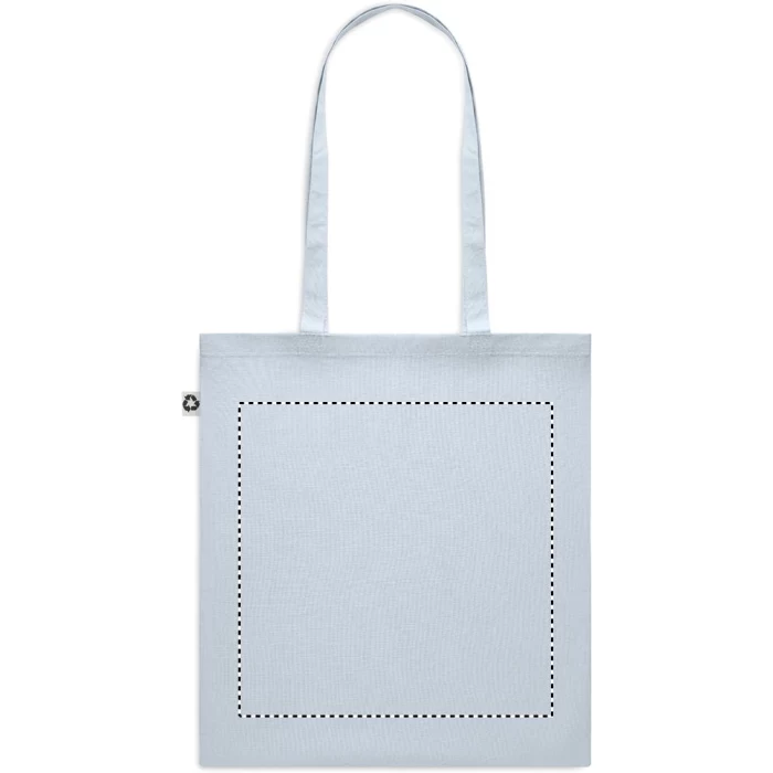 Schemat znakowania dla Termotransfer odblaskowy - TR na gadżecie: Torba z bawełny z recyklingu, błękitna 