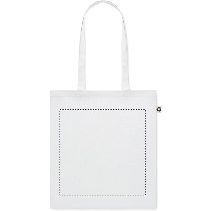 Schemat znakowania dla Termotransfer odblaskowy - TR na gadżecie: Torba z bawełny z recyklingu, biała