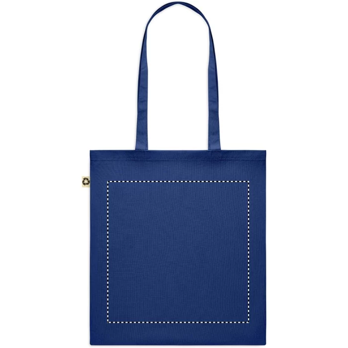 Schemat znakowania dla Transfer sitodruk - T1 na gadżecie: Torba z bawełny z recyklingu, Granatowa