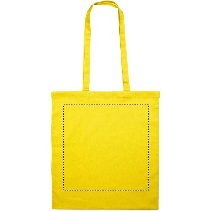 Schemat znakowania dla Transfer sitodruk - T1 na gadżecie: Bawełniana torba na zakupy w żółtym kolorze