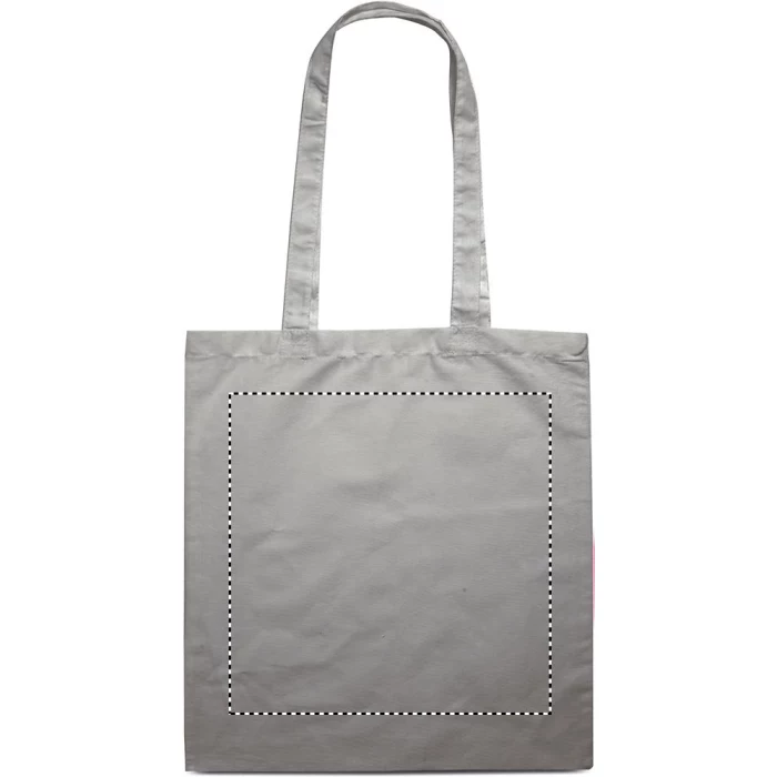 Schemat znakowania dla Transfer sitodruk - T1 na gadżecie: Bawełniana torba na zakupy w szarym kolorze