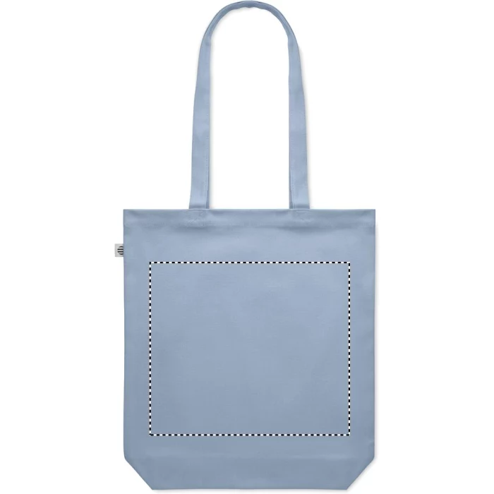 Schemat znakowania dla Termotransfer odblaskowy - TR na gadżecie: Płócienna torba 270 gr/m², błękitna