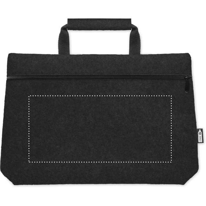 Schemat znakowania dla Transfer sitodruk - T1 na gadżecie: Czarna torba na laptop 15" z filcu