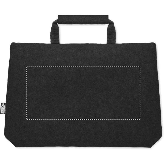 Schemat znakowania dla Transfer cyfrowy - TD1 na gadżecie: Czarna torba na laptop 15" z filcu