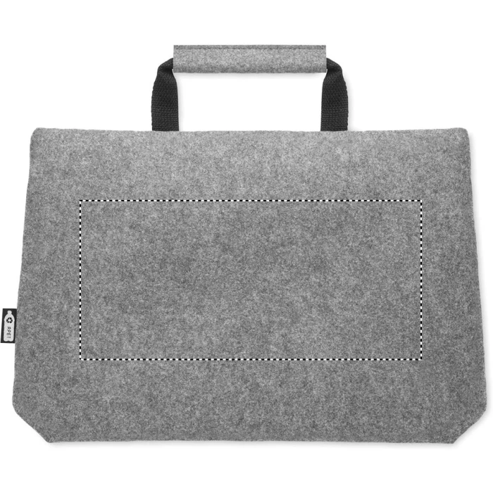 Schemat znakowania dla Termotransfer odblaskowy - TR na gadżecie: Szara torba na laptop 15" z filcu
