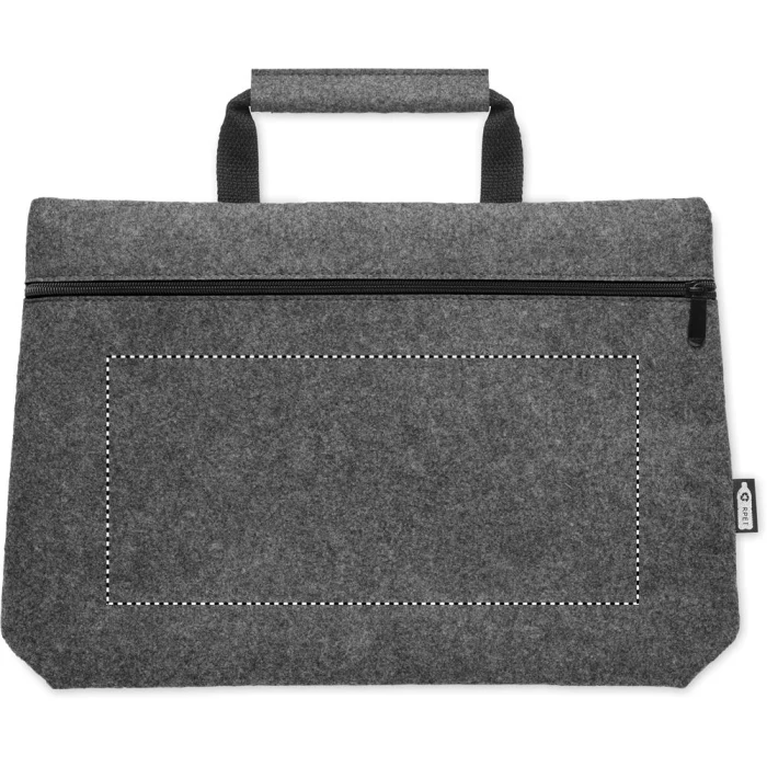 Schemat znakowania dla Transfer sitodruk - T1 na gadżecie: Ciemno szara torba na laptop 15" z filcu