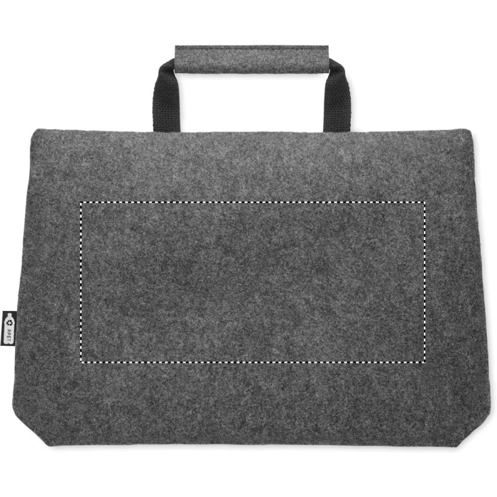 Schemat znakowania dla Transfer sitodruk - T1 na gadżecie: Ciemno szara torba na laptop 15" z filcu