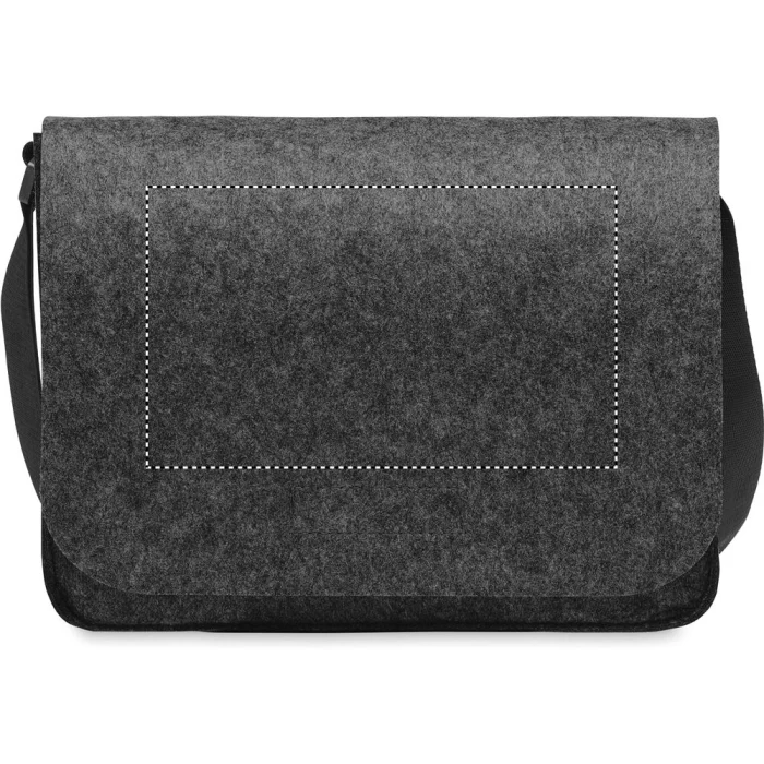 Schemat znakowania dla Transfer sitodruk - T1 na gadżecie: Filcowa torba listonoszka na laptop, ciemno czarny