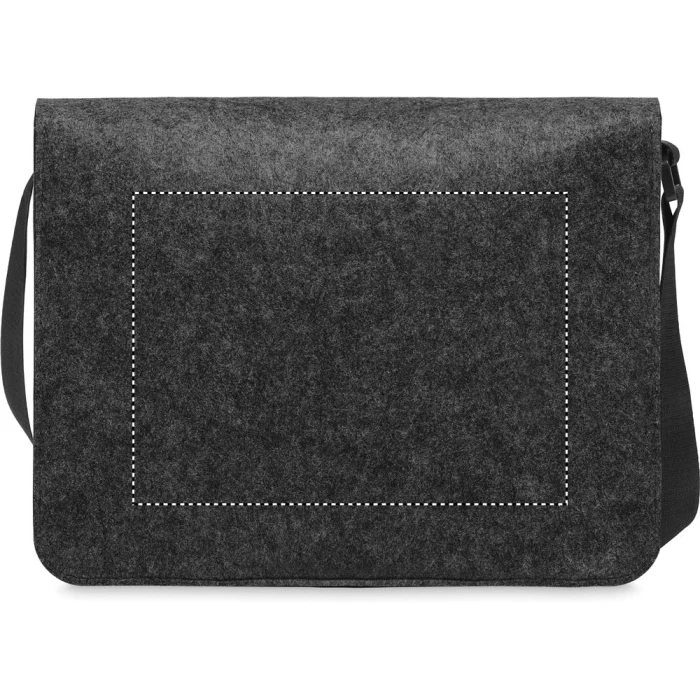 Schemat znakowania dla Transfer cyfrowy - TD1 na gadżecie: Filcowa torba listonoszka na laptop, ciemno czarny