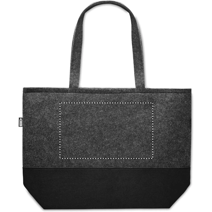Schemat znakowania dla Termotransfer odblaskowy - TR na gadżecie: Torba na zakupy z filcu RPET Duo indico