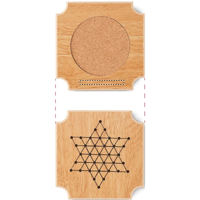 Schemat znakowania dla Grawerowanie laserowe - L3 na gadżecie: 4 - częściowy zestaw Coastgame z gierami