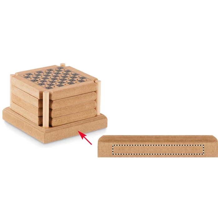 Schemat znakowania dla Tampondruk - P4 na gadżecie: 4 - częściowy zestaw Coastgame z gierami