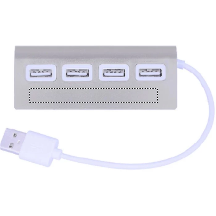 Schemat znakowania dla Grawerowanie laserowe - L2 na gadżecie: Hub USB Aluhub, srebrny mat