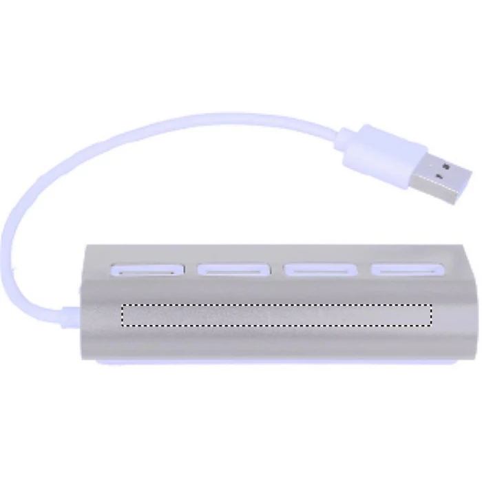 Schemat znakowania dla Grawerowanie laserowe - L2 na gadżecie: Hub USB Aluhub, srebrny mat