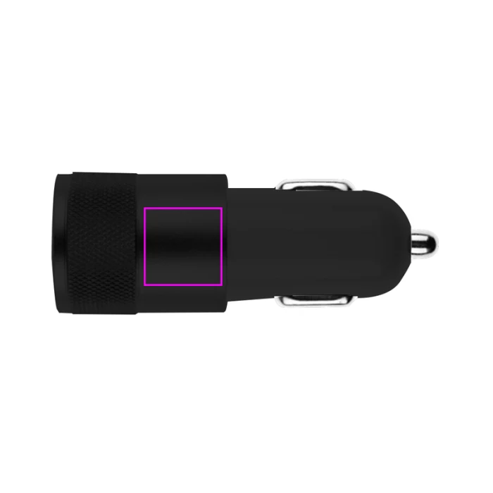 Schemat znakowania dla Grawerowanie laserowe - L2 na gadżecie: Metalowa ładowarka samochodowa x2 USB