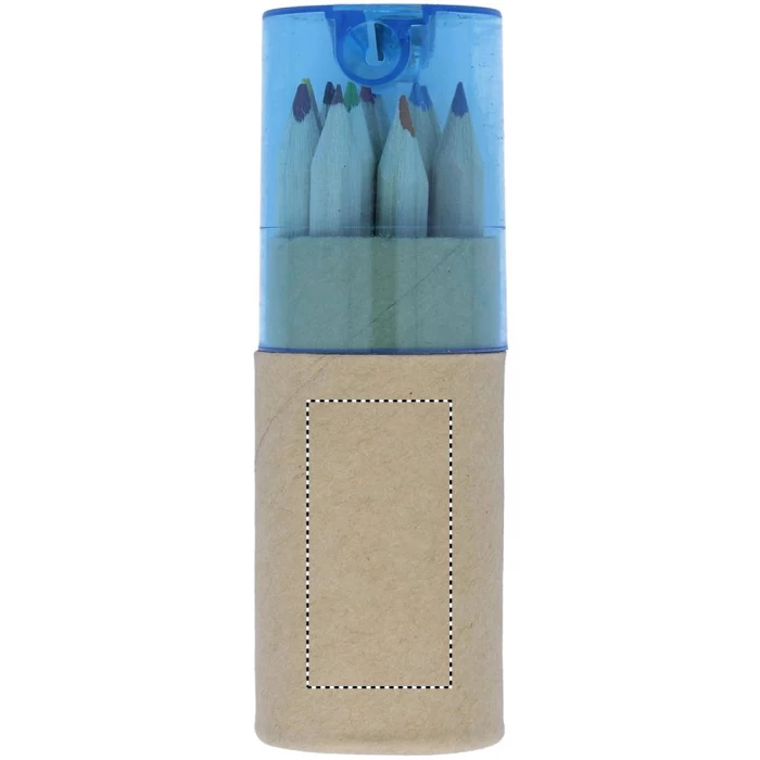 Schemat znakowania dla Tampondruk - P2 na gadżecie: 12 kredek w tubie z temperówką, niebieski