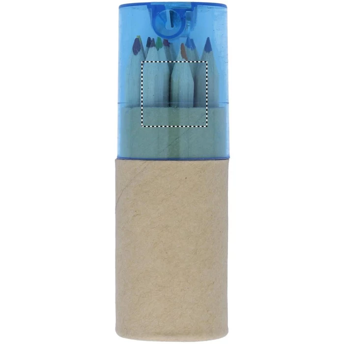 Schemat znakowania dla Tampondruk - P2 na gadżecie: 12 kredek w tubie z temperówką, niebieski