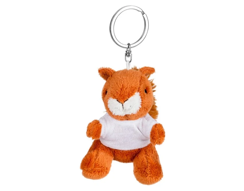Pluszowy brelok wiewiórka Ginny z logo, pomarańczowy
