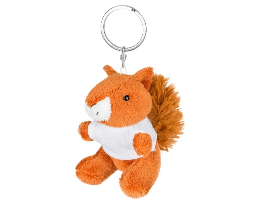 Pluszowy brelok wiewiórka Ginny z logo, pomarańczowy