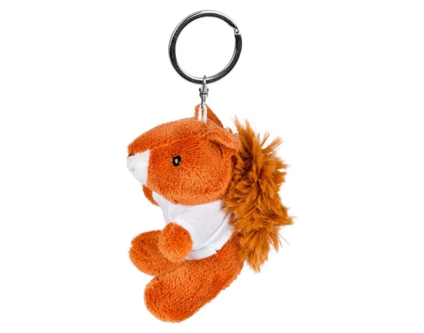 Pluszowy brelok wiewiórka Ginny z logo, pomarańczowy