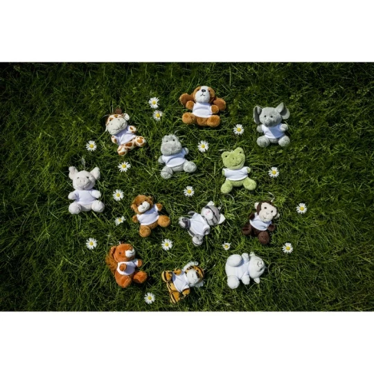 Pluszowy brelok żaba Sallie z białą koszulką pod nadruk