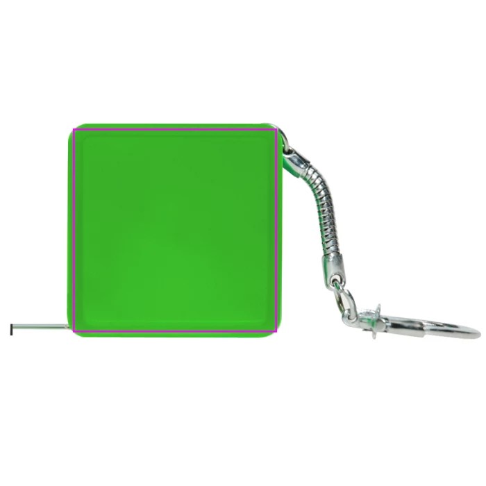 Schemat znakowania dla Nadruk UV - DC1 na gadżecie: Taśma miernicza 1m, zielona