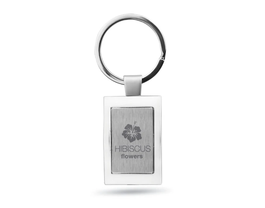 Brelok metalowy Harrobs srebrny z grawerem w pudełku