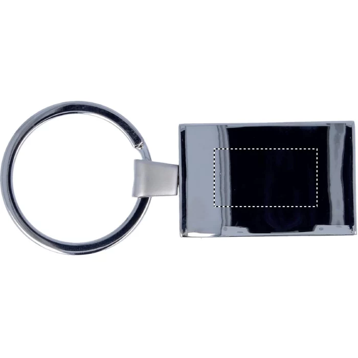 Schemat znakowania dla Tampondruk - P4 na gadżecie: Brelok metalowy Harrobs srebrny z grawerem w pudełku