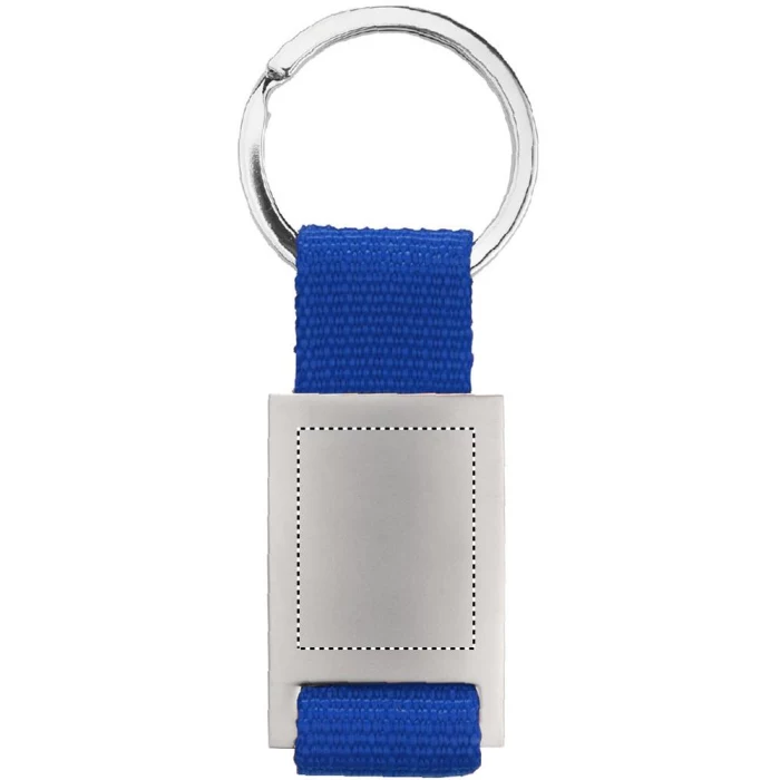 Schemat znakowania dla Tampondruk - P3 na gadżecie: Prostokątny brelok metalowy, granatowy