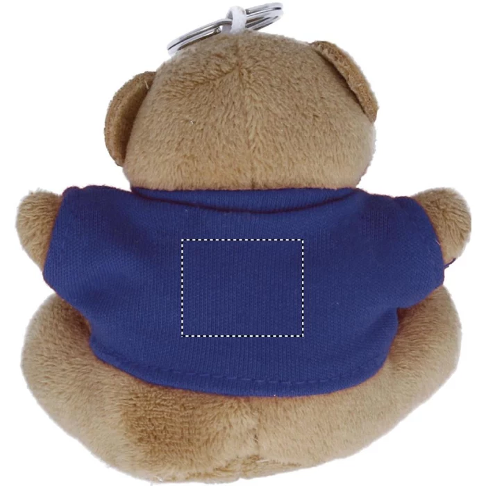 Schemat znakowania dla Termotransfer odblaskowy - TR na gadżecie: Breloczek pluszowy miś niebieski z logo firmowym