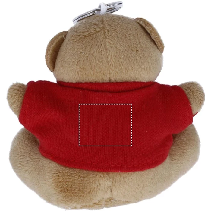 Schemat znakowania dla Termotransfer odblaskowy - TR na gadżecie: Pluszowy brelok miś czerwony z logo – upominek firmowy