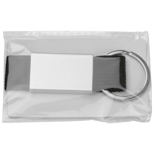 Czarny brelok metalowy z grawerem – elegancki prezent