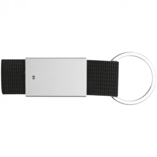 Czarny brelok metalowy z grawerem – elegancki prezent