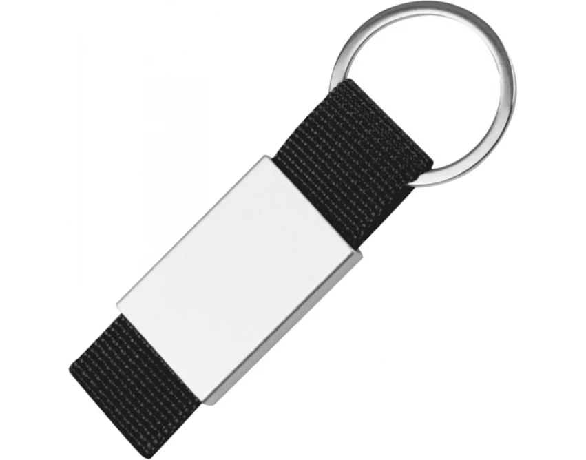 Czarny brelok metalowy z grawerem – elegancki prezent