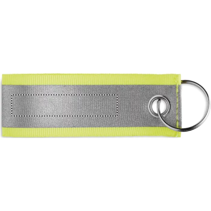 Schemat znakowania dla Termotransfer odblaskowy - TR na gadżecie: Odblaskowy brelok Reflekey żółty z logo – poliester
