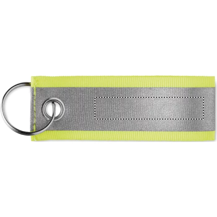Schemat znakowania dla Transfer sitodruk - T1 na gadżecie: Odblaskowy brelok Reflekey żółty z logo – poliester