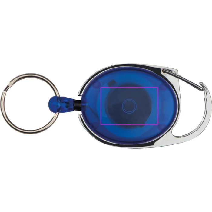 Schemat znakowania dla Nadruk UV - DC1 na gadżecie: Niebieski brelok skipass z karabińczykiem i logo UV