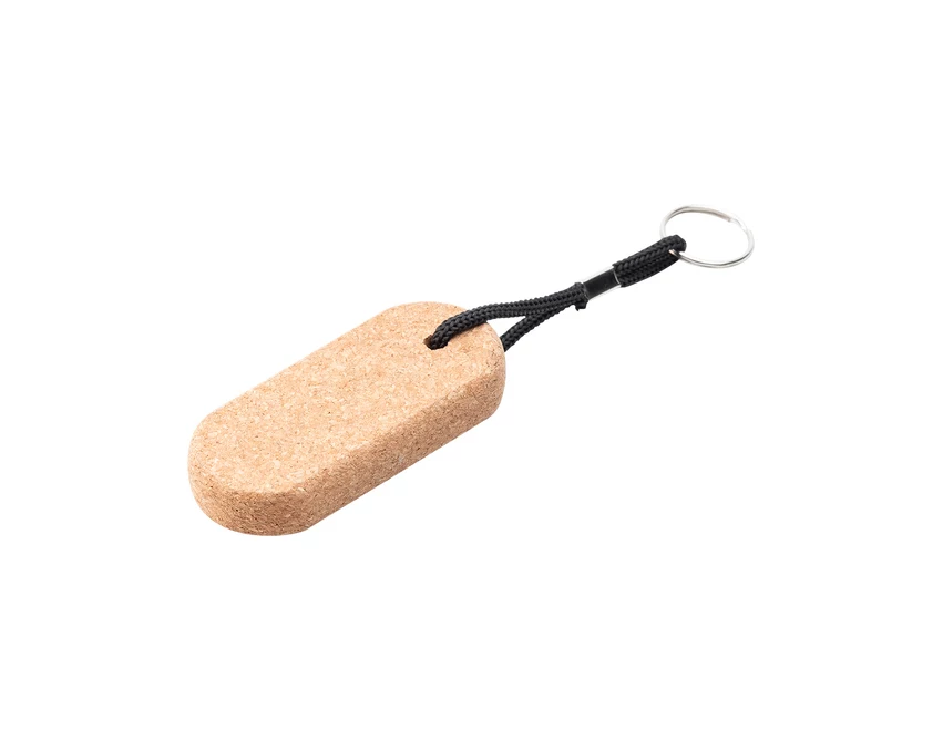Beżowy brelok korkowy Plivat z grawerem i logo