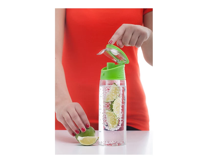 Bidon Sportowy  Mint 700 ml, jasnozielony/transparentny