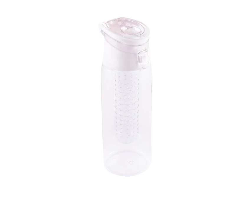 Bidon Sportowy Mint 700 ml, biały/transparentny
