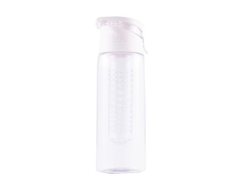 Bidon Sportowy Mint 700 ml, biały/transparentny