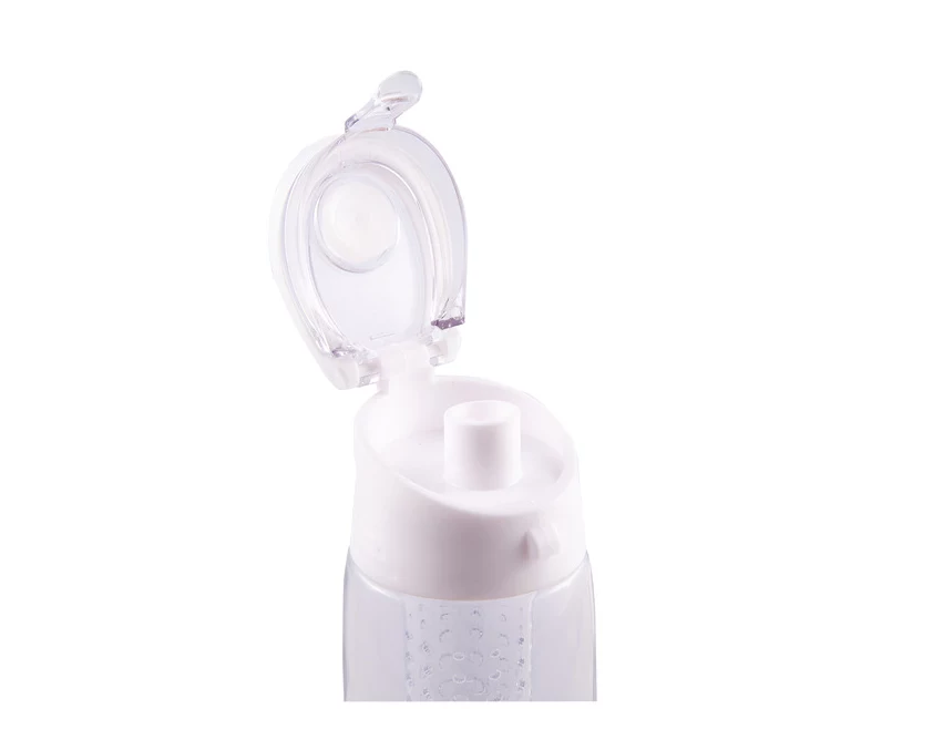 Bidon Sportowy Mint 700 ml, biały/transparentny