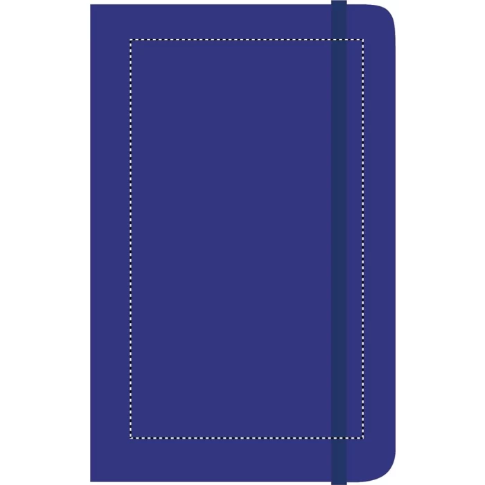 Schemat znakowania dla Termotransfer odblaskowy - TR na gadżecie: Notes reklamowy A6 niebieski PU z logo – Notelux