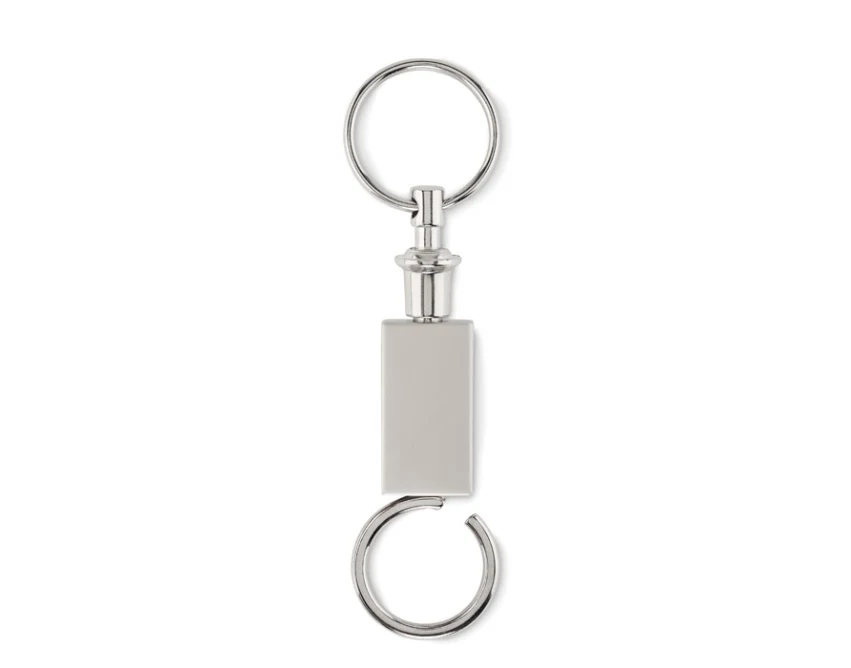 Brelok Keysplit srebrny mat z grawerem logo dla firm