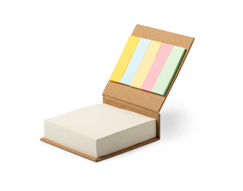 Eko karteczki z logo w kartonowym etui 7,5x8 cm