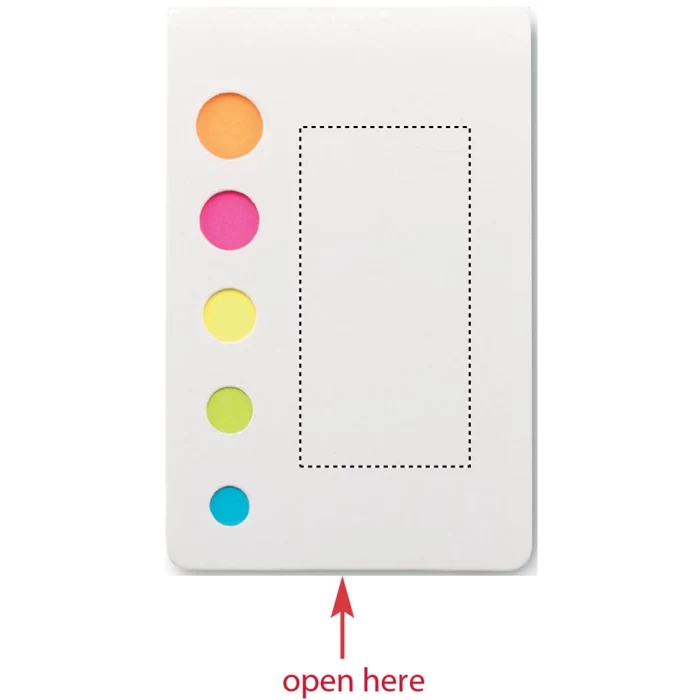 Schemat znakowania dla Tampondruk - P3 na gadżecie: Samoprzylepne karteczki Memosticky w białej okładce