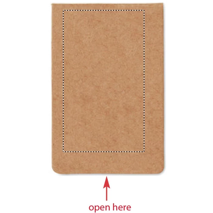 Schemat znakowania dla Tampondruk - P3 na gadżecie: Samoprzylepne karteczki w 5 kolorach w beżowej okładce