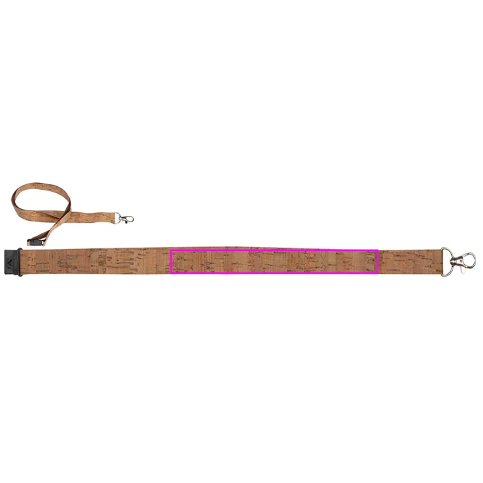 Schemat znakowania dla Sitodruk - S1 na gadżecie: Beżowa smycz korkowa z logo – ekologiczny gadżet firmowy